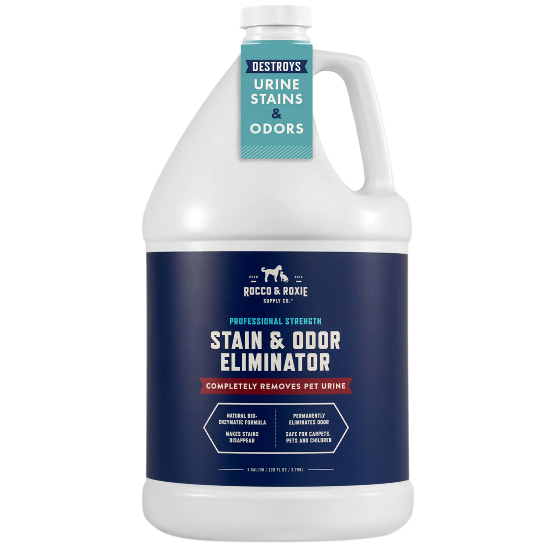 Rocco & Roxie Supply Co. Stain & Odor Eliminator for Strong Odor - Enzyme Pet Odor Eliminator for Home - Carpet Stain Remover for Cats & Dog Pee - Enzymatic Cat Urine Destroyer - Carpet Cleaner Spray