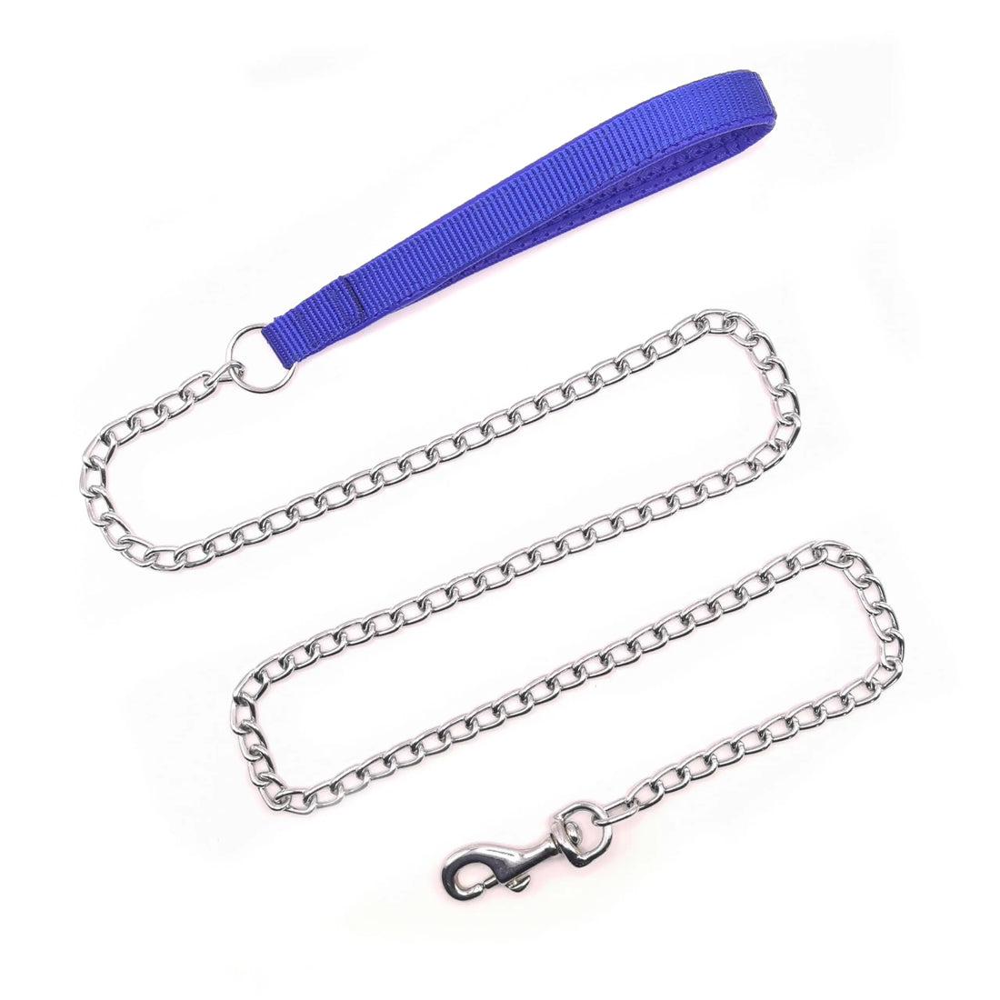 Metal Dog Leashes for Large Dogs Heavy Duty Chain Dog Lead Durable Strong Chew Proof Dog Leashes for Small Medium Large Breed Pet Dogs 3.0mm * 6ft Blue Handle