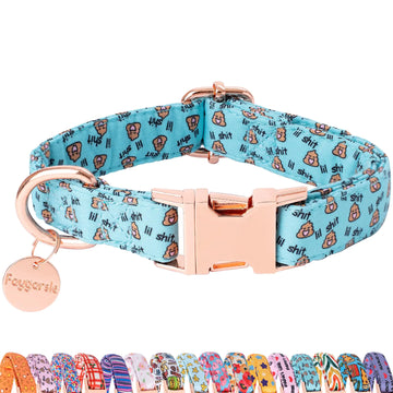 Faygarsle Blue Dog Collar for Small Medium Large Dogs Cute Puppy Collars for Female Dogs Funny Dog Collars for Summer Spring Wedding Necklace Girl Dog Collar XS