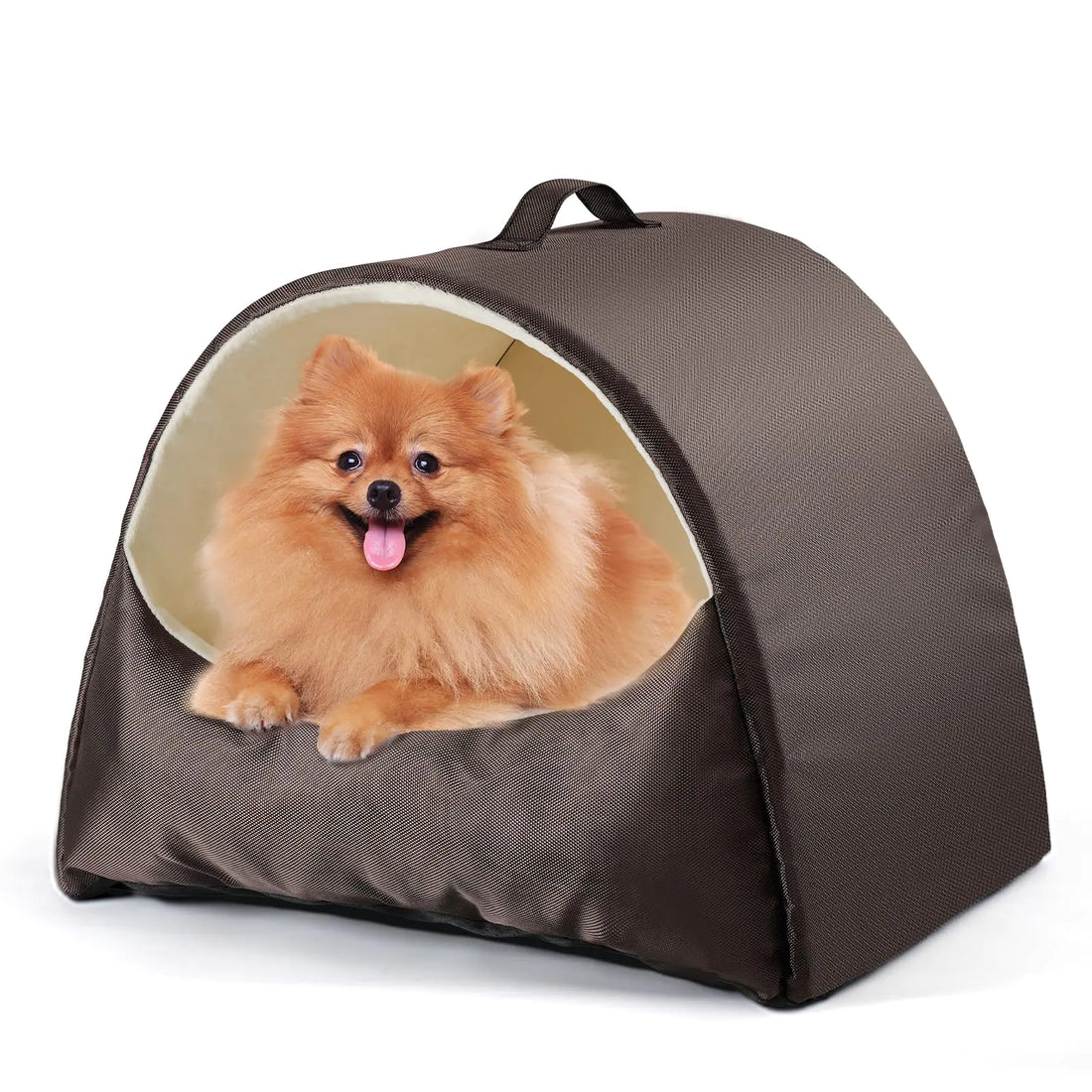 Cat Beds for Indoor Cats Cat Cave for Large Cats and Small Pets Memory Foam Cat House Tent with Removable Washable Cushioned Pillow Cat Hideaway with Non-Slip Bottom Coffee Large