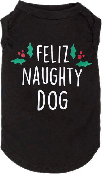 SUEOSU Christmas Dog Shirts for Pet Clothes Soft Breathable Puppy Shirts Printed Pet T-Shirt Puppy Dog Christmas Cosplay Xmas Pet Apparel for Small Medium Large Dogs and Cats (X-Large Black)