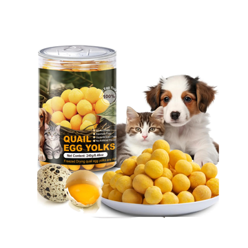 Flyjobs Freeze-Dried Quail Egg Yolk Snacks for Cats and Dogs