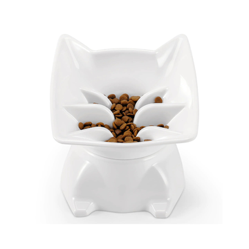 Small Elevated Slow Feeder Cat Bowl