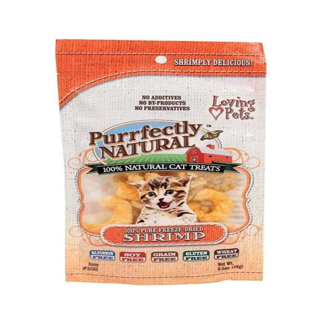 Loving Pets Purrfectly Natural Freeze Dried Shrimp Treats For Cats 0.5-Ounce