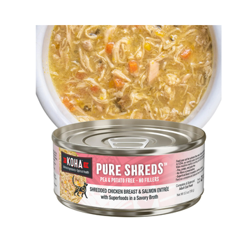 KOHA Pure Shreds Chicken and Salmon Entrée for Cats