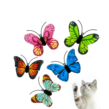 Indoor Cats 5 Pack Butterfly Catnip Toys with Crinkle Cat
