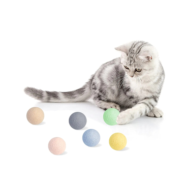 6Pcs Wool Felt Ball Toys for Cats