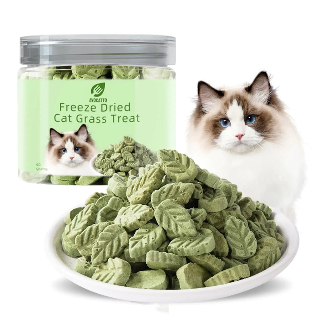 Avocatto Cat Grass Sticks for Cat Cat Grass Teething Stick Snack Canned for Indoor Cats Cat Grass Treats for Teeth Cleaning and Hairball Relief
