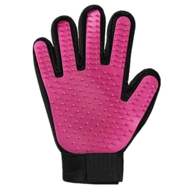 Pet Grooming Gloves for Cats and Dogs with Brush