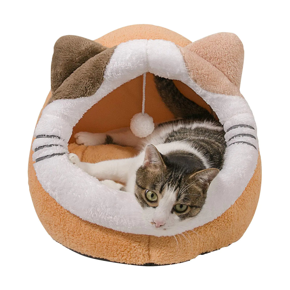 Qucey Cat Beds for Indoor Cats Cat Cave Bed Cat Tent House Cat Hut with Rovemable Washable Cushioned Pillow Kitten Beds Small Dog Bed