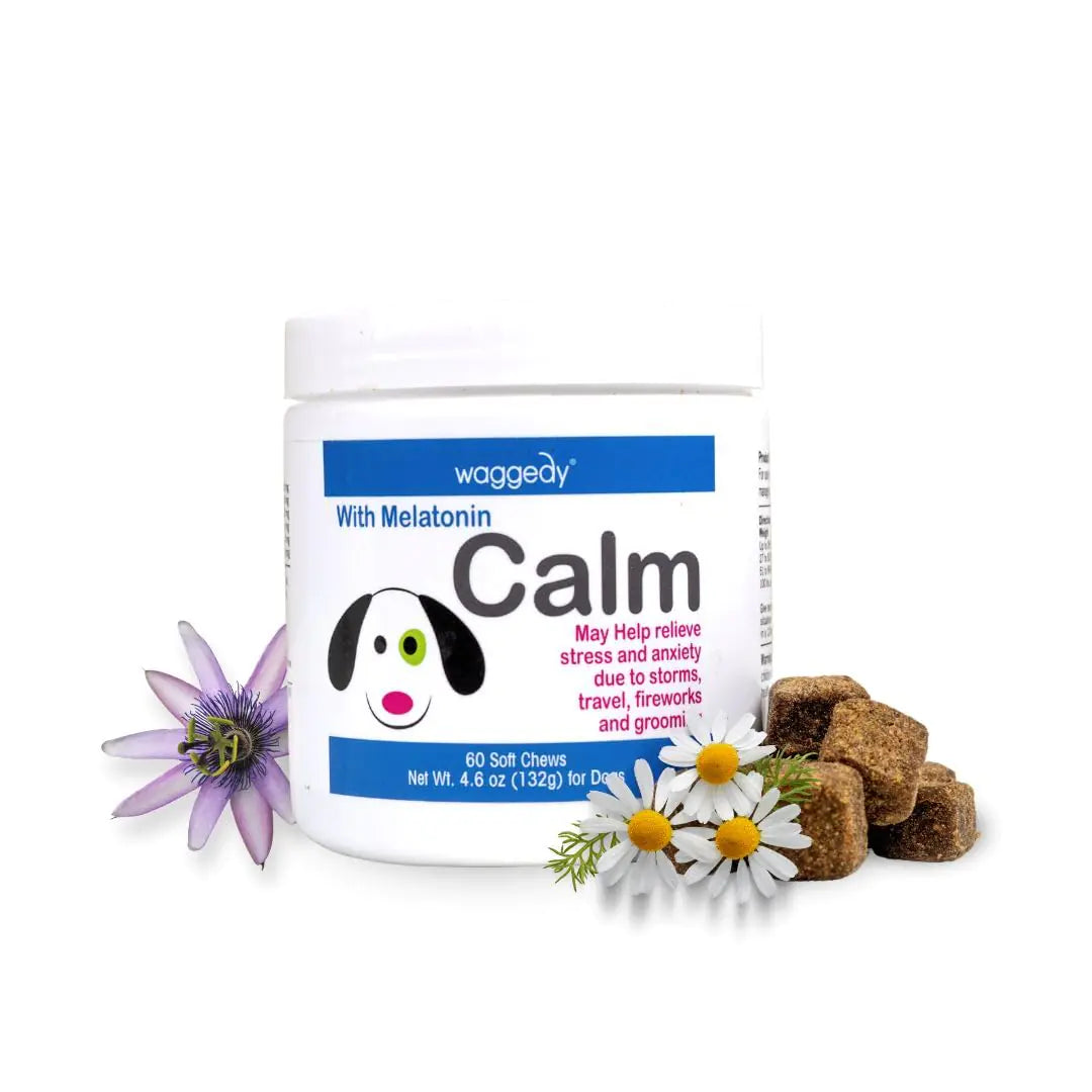 waggedy Calm with Melatonin - Calming Chews for Dogs